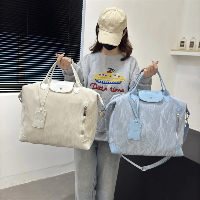 短途旅行包女轻便大容量托特包健身包待产手提袋子时尚外出行李包