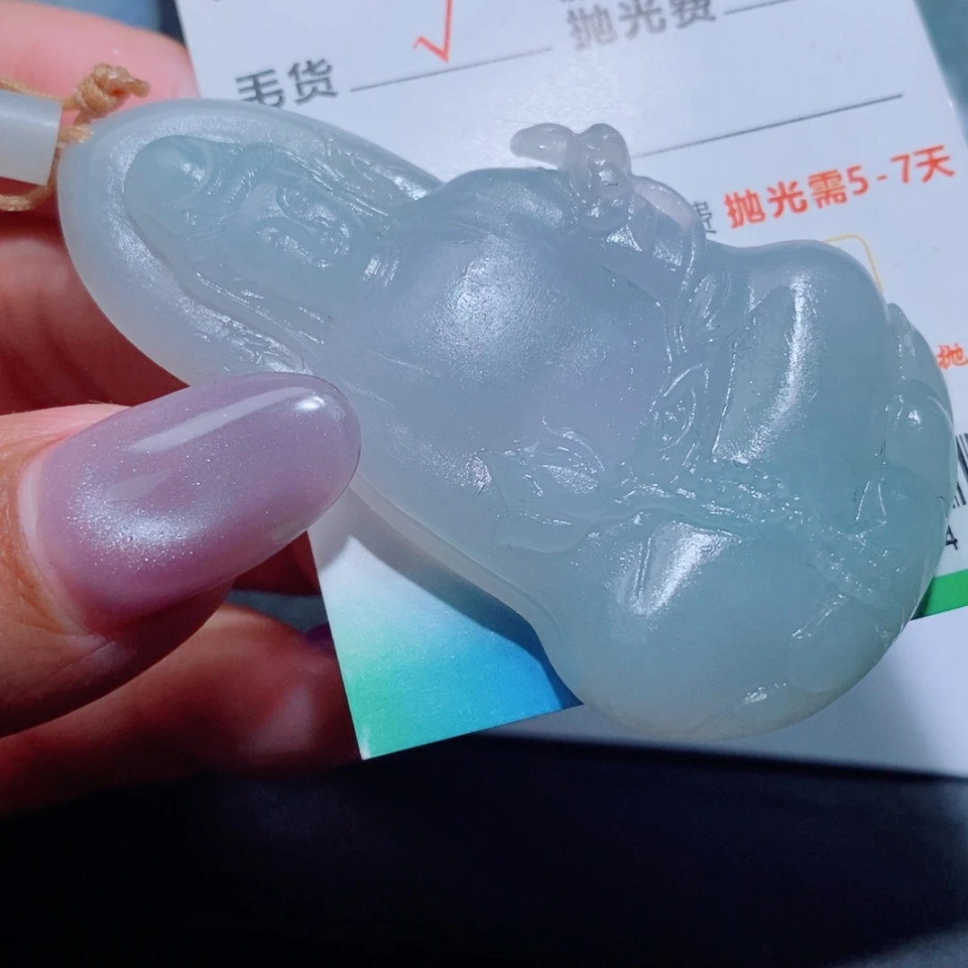 定制翡翠未镶嵌定制翡翠毛货挂件