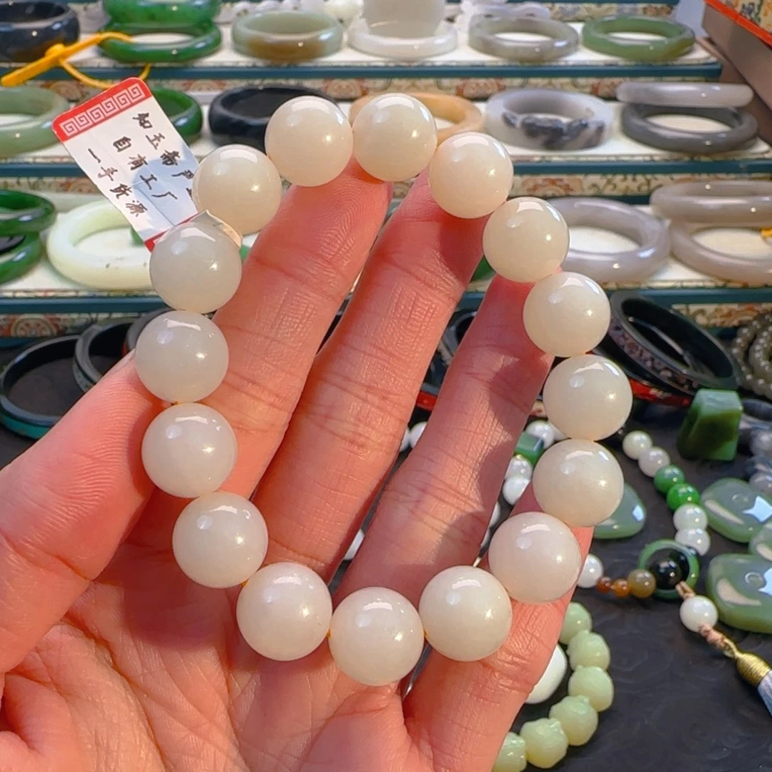 未镶嵌手串和田玉白玉手串