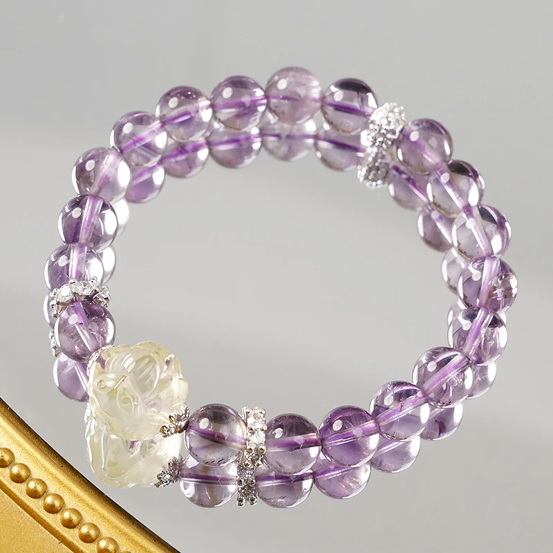 原创设计紫水晶九尾黄水晶单圈手链 多样性发一 -8835