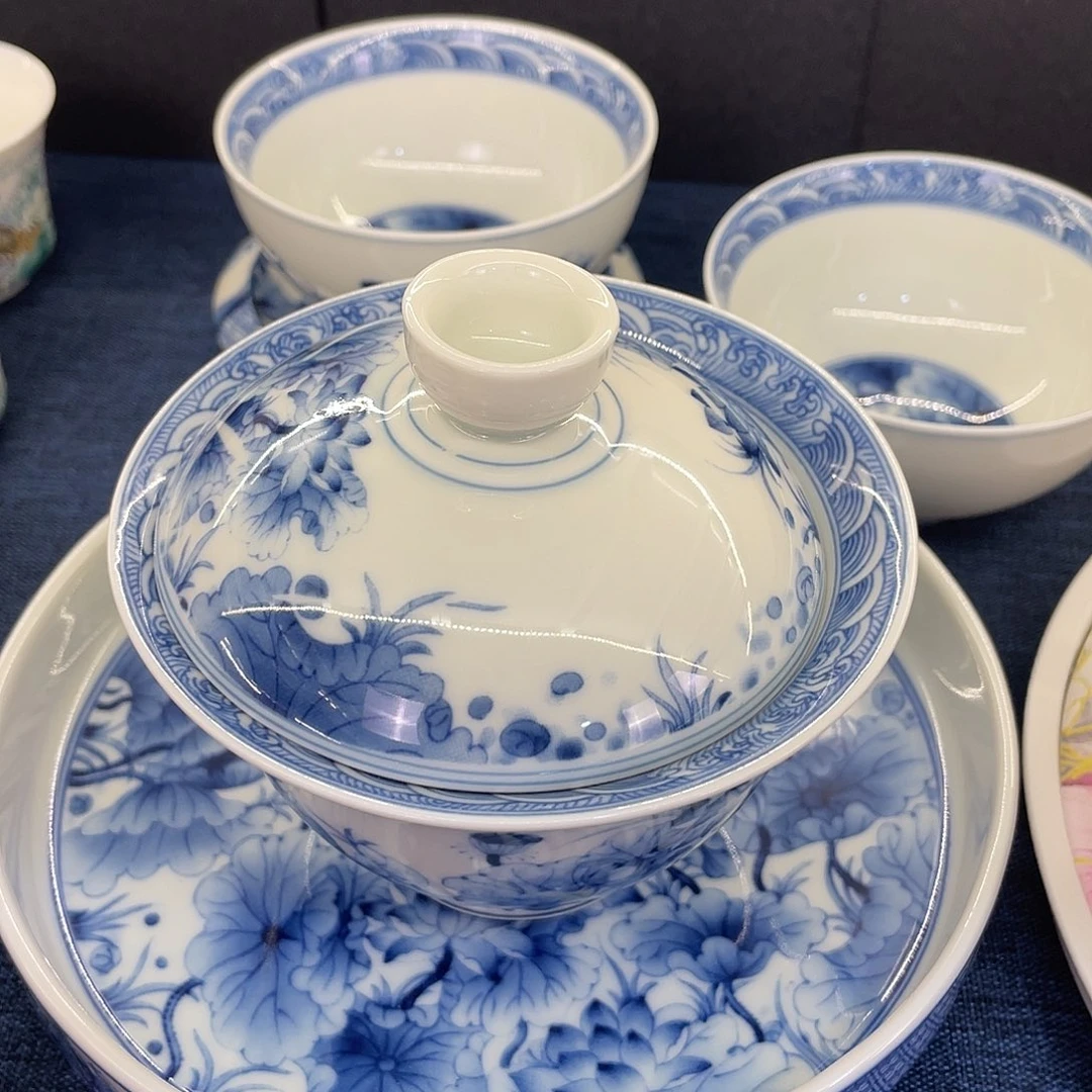 陶景德陶瓷盖碗茶具