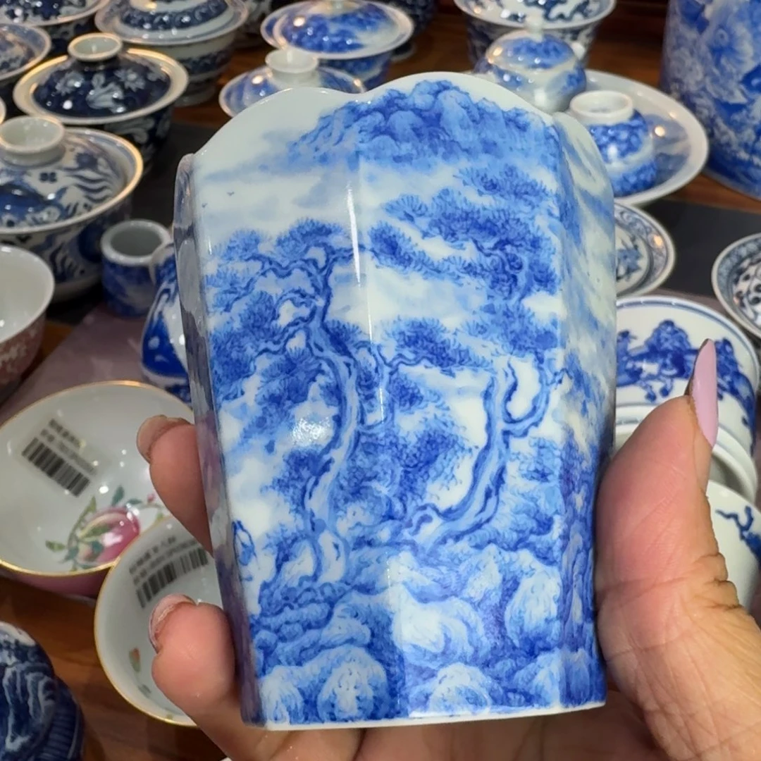 纳***尼景德镇陶瓷手绘八方公道