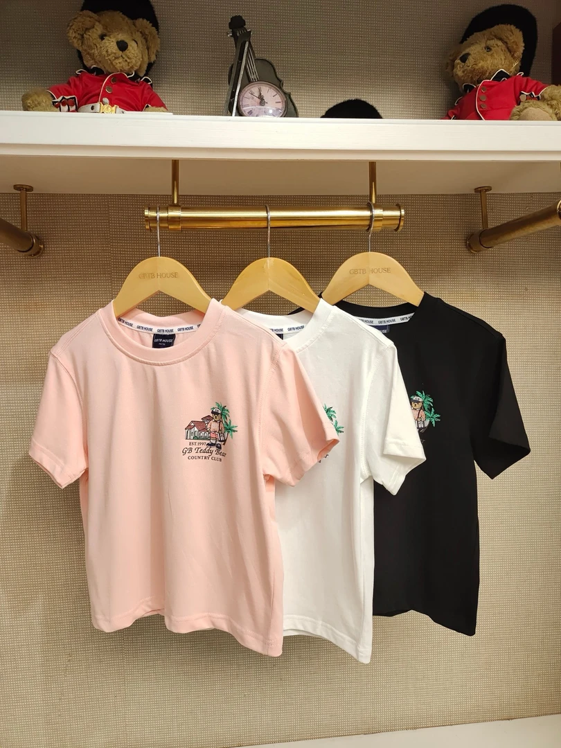 (G5MT02）B08男女童夏季椰子树潮流数码印花T恤