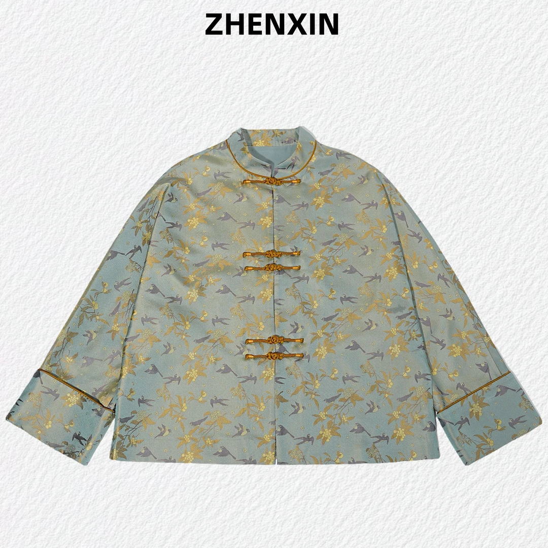 【枇杷山雀二代】钱小萍正品老宋锦新中式国风外套上衣春秋百搭气质