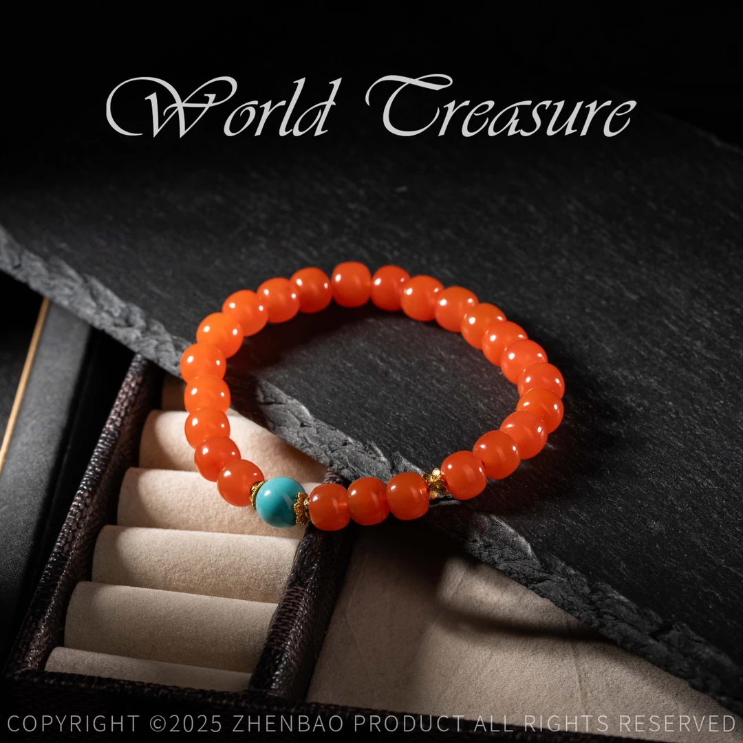 【世间臻宝】南红DIY手串/Q3133/8m/多样性发/3