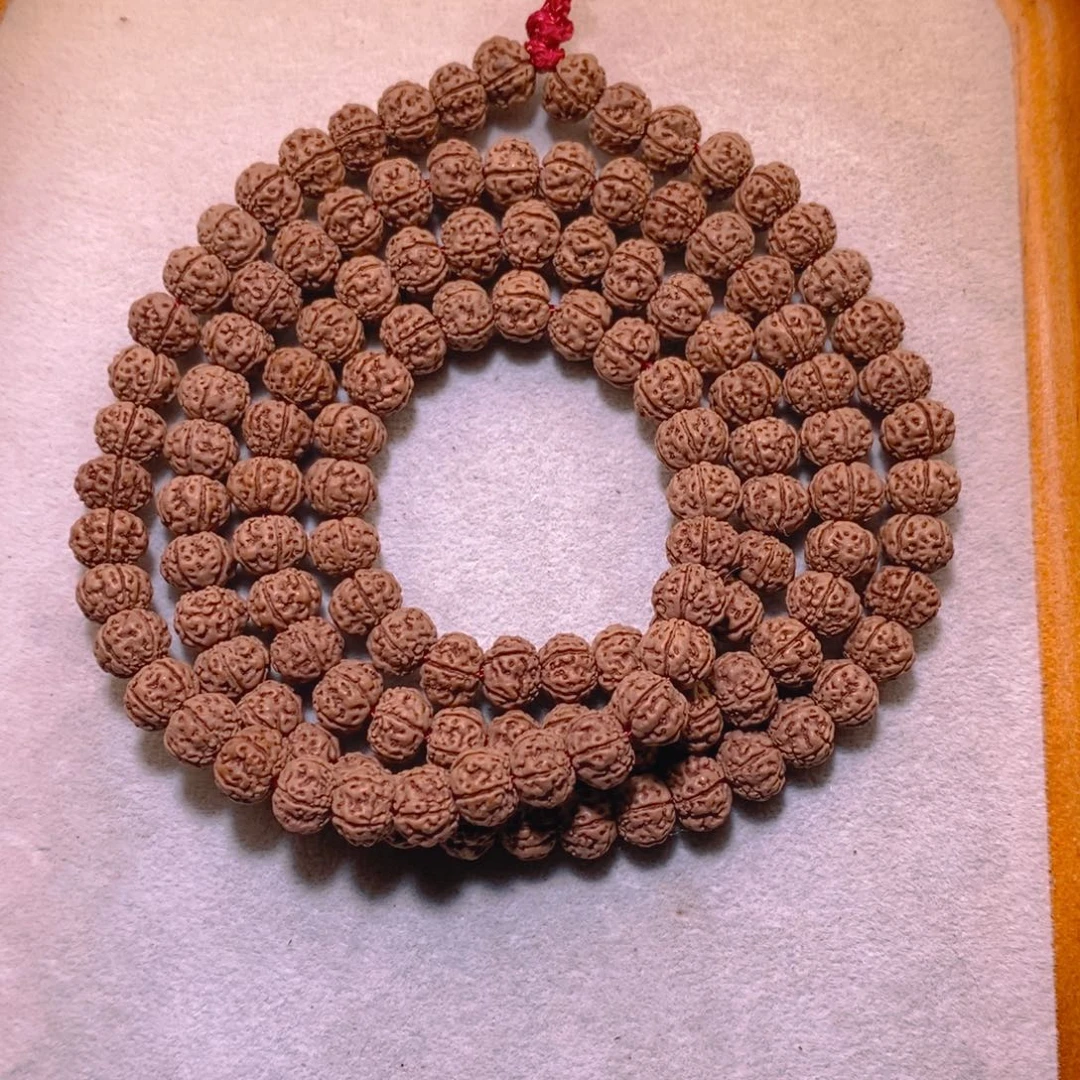 金刚菩提手串凹底梅花108脖挂8