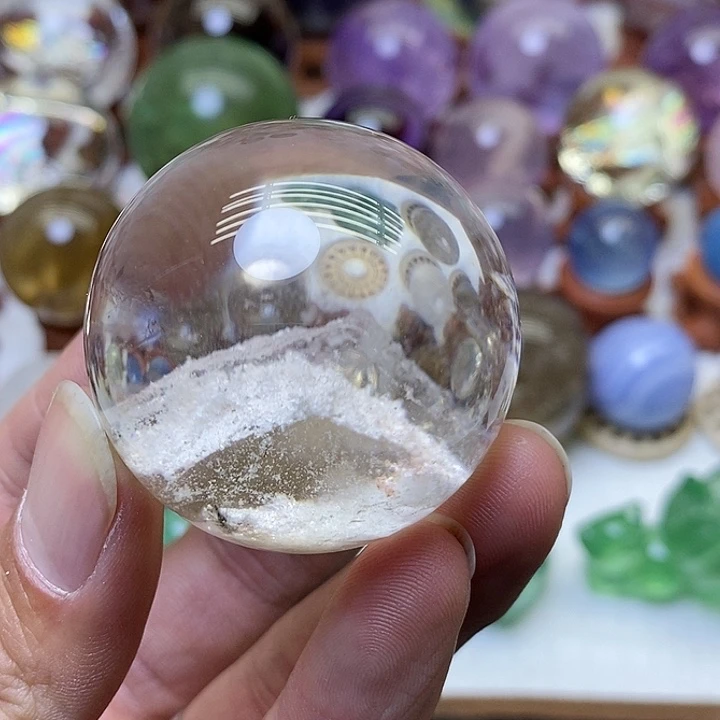 水晶白幽灵球未镶嵌泡***?