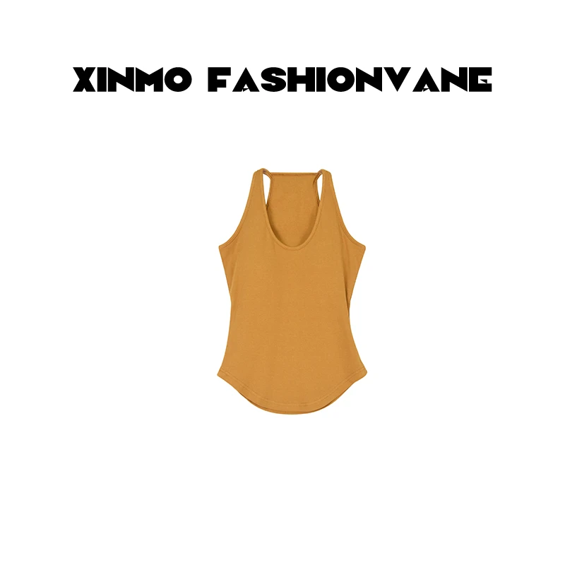 XINMO【吸睛时刻】港味复古工字背心修身显瘦上衣C24122005