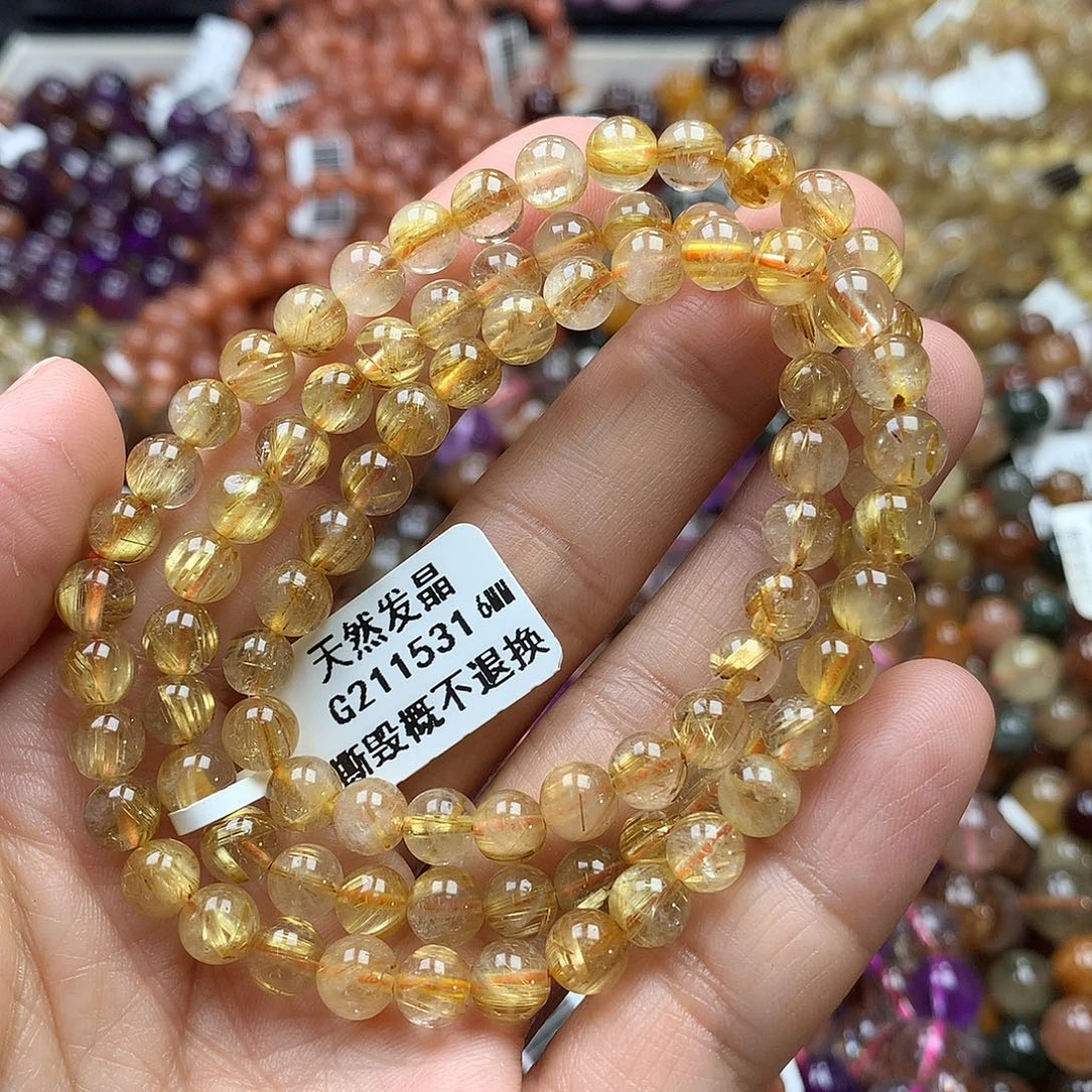 水晶未镶嵌手链，，，