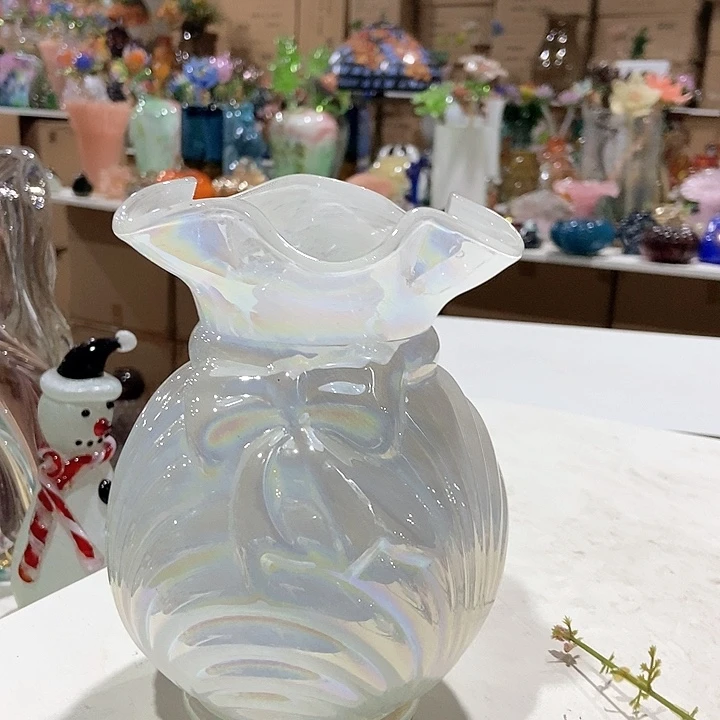 琉璃琉璃花瓶高18口6