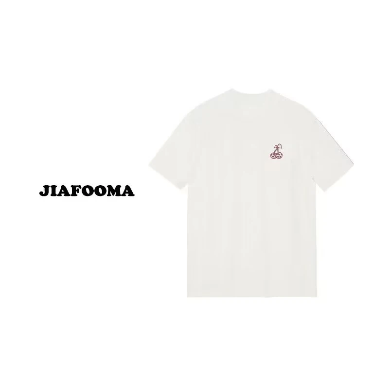 2025夏季新款樱桃T恤时尚短袖oversizs圆领夏季反季上衣女