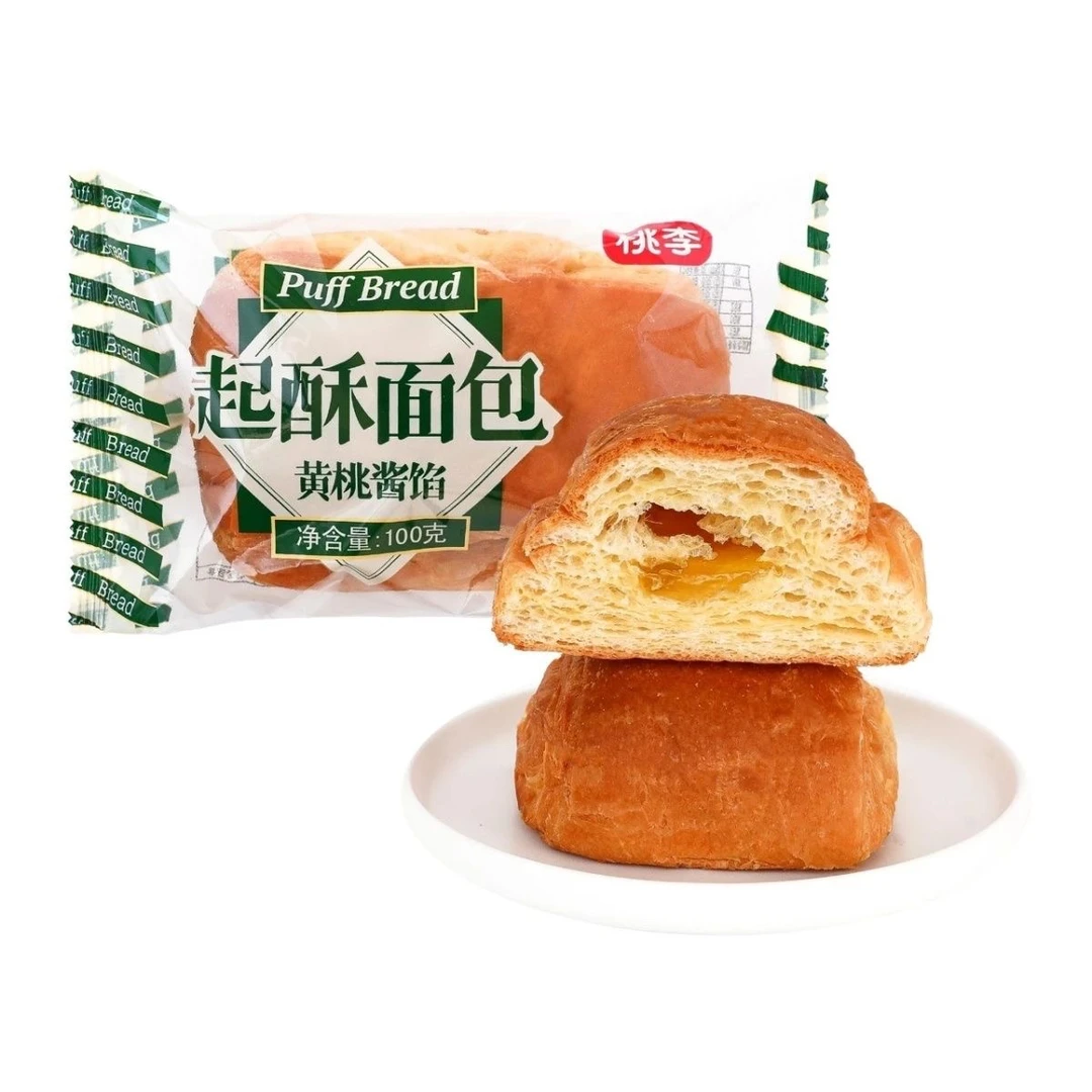 桃李起酥面包夹心蛋糕口感丰富黄桃味道早餐代餐轻松零食享美味