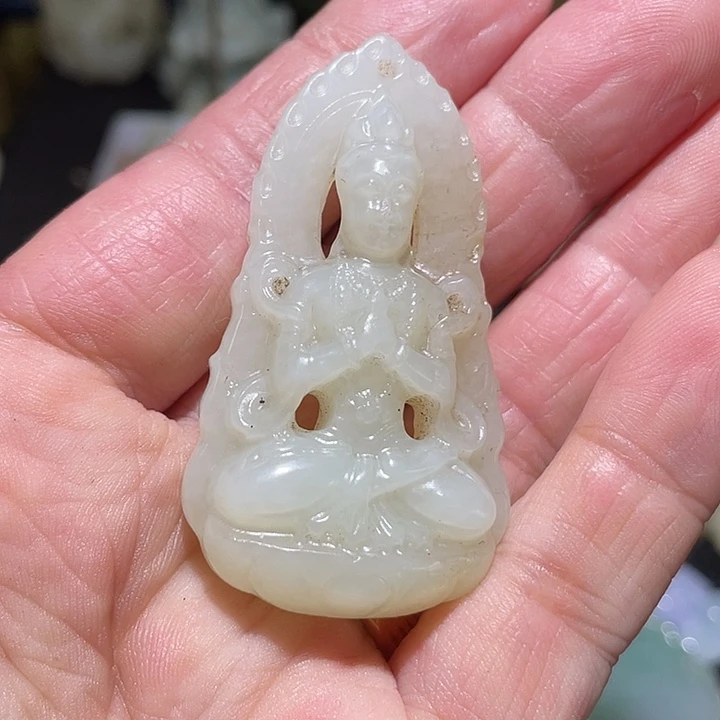 合***财和田玉（糖玉）未镶嵌颈饰