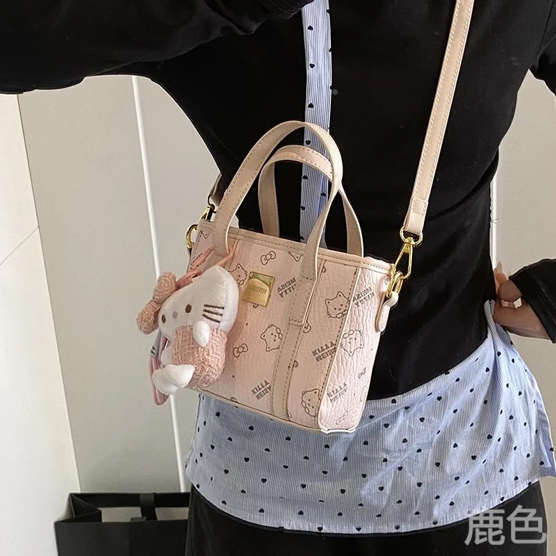 今年流行爆款小包包女夏天百搭2025新款斜挎包韩版ins手提水桶包