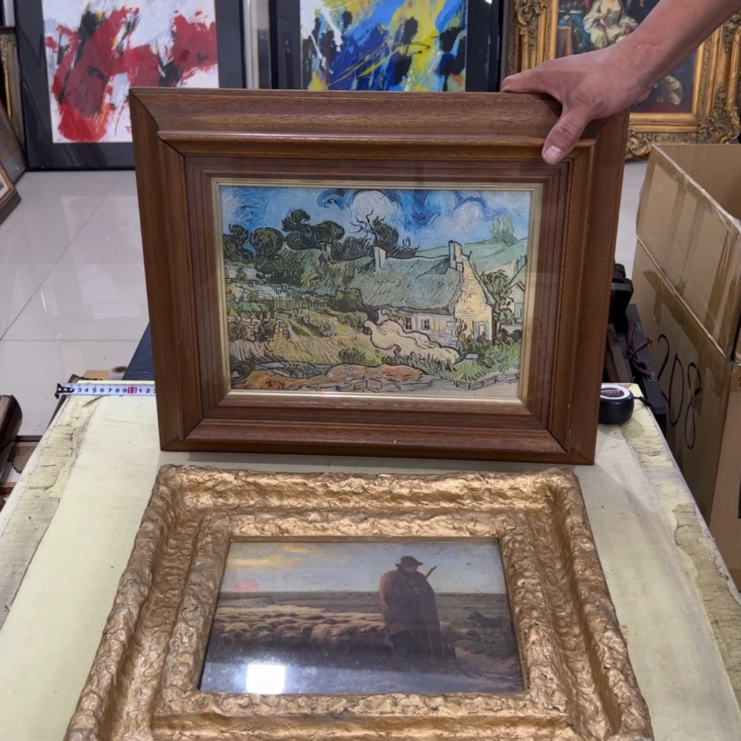 赵***师绘画屏风框画茶空间设计