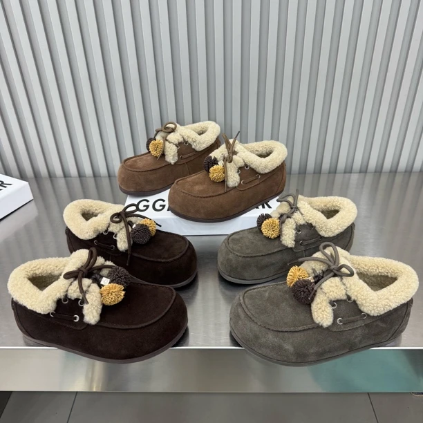 格78829新款厚底冬季加绒羊毛口冬季圆头时尚休闲鞋底厚4公分