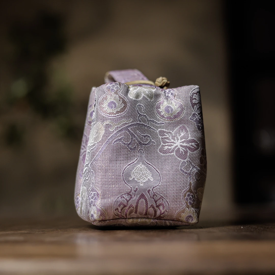 【悦生活】<彩金葫芦>紫色迷你号 小在野茶事包8*8*11cm（慢蓝S0825）