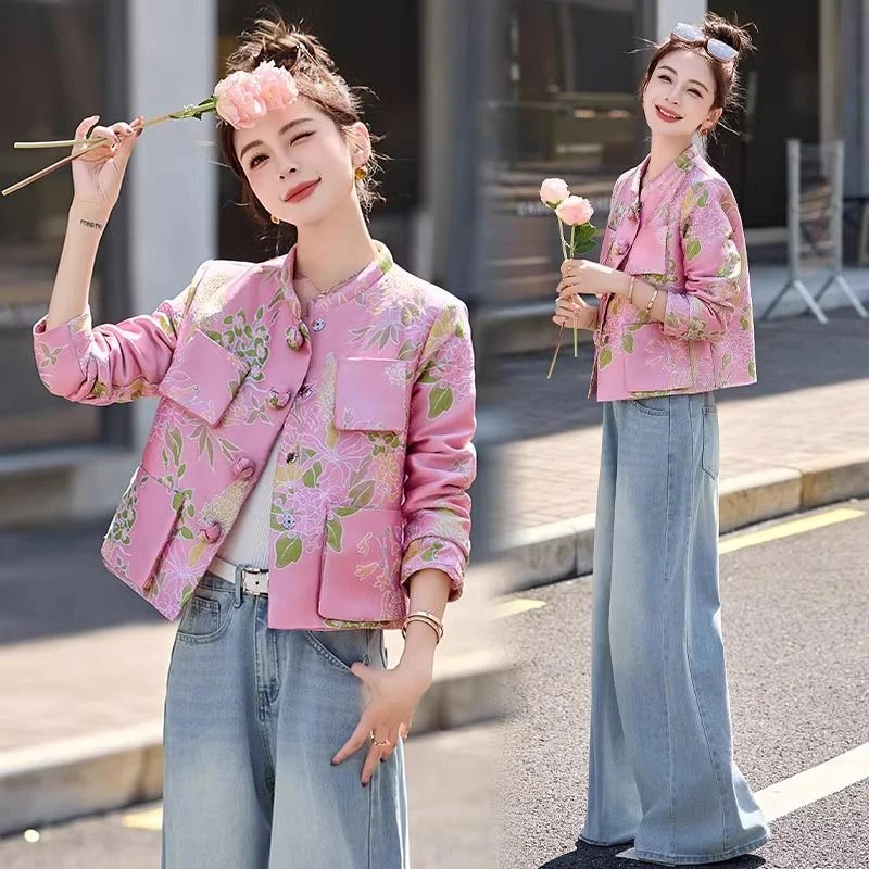 新中式国风外套女2025春季新款独特超好看洋气小香风休闲短款上衣
