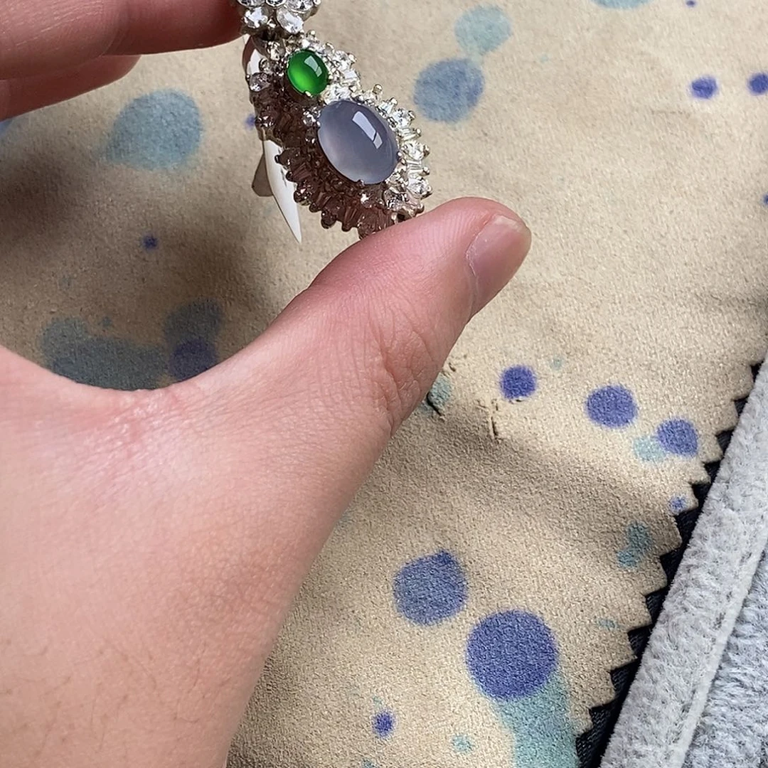 翡翠未镶嵌戒指高冰紫吊坠未镶嵌