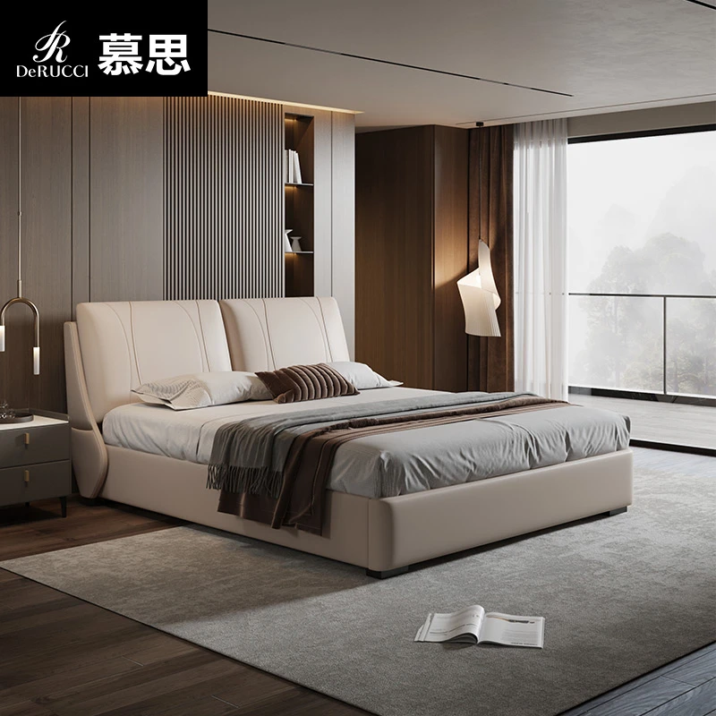 DE RUCCI/慕思储物床意式轻奢奶油简约主卧双人床储物床1.8米060L