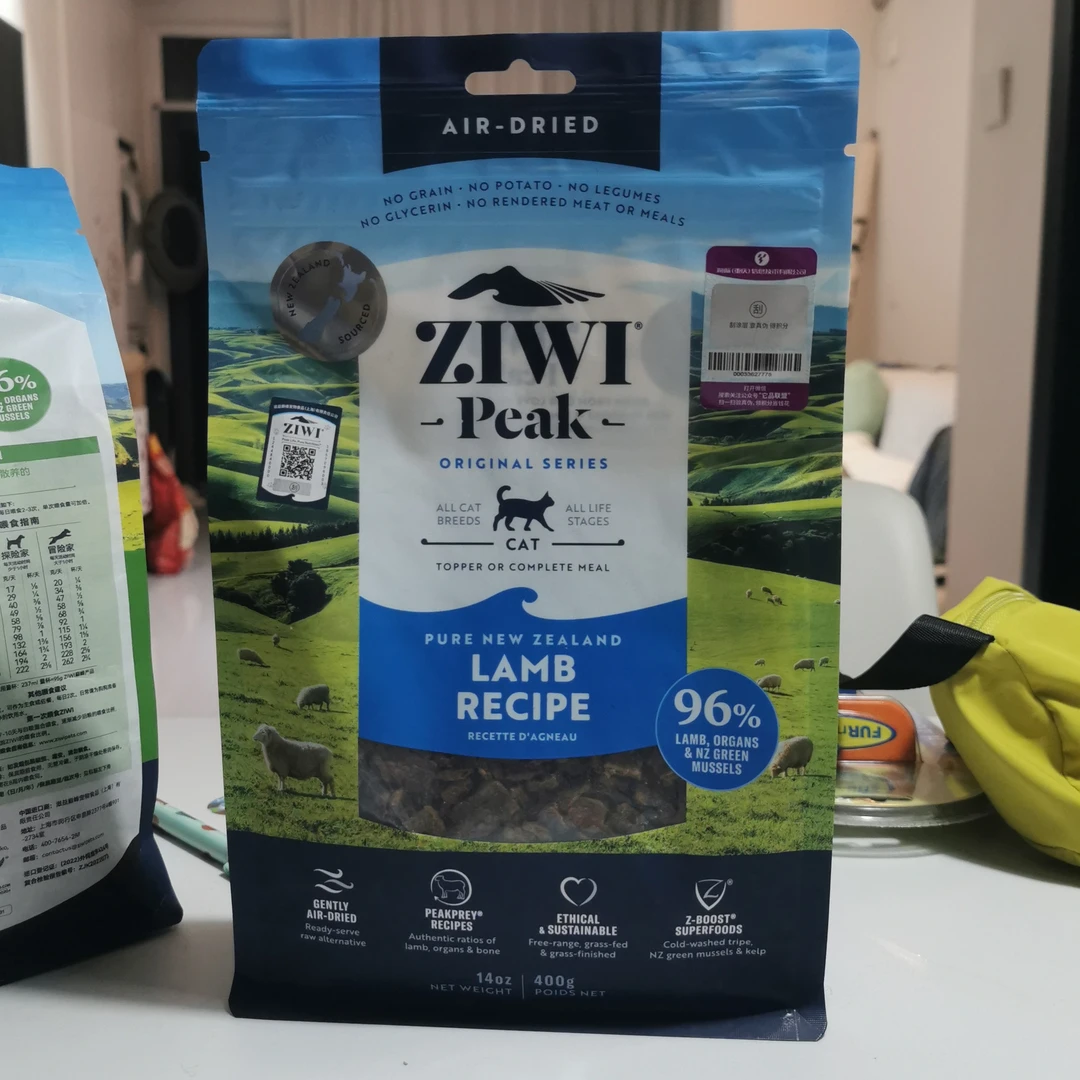 ziwi巅峰风干羊肉配方猫粮全价猫粮正装400g