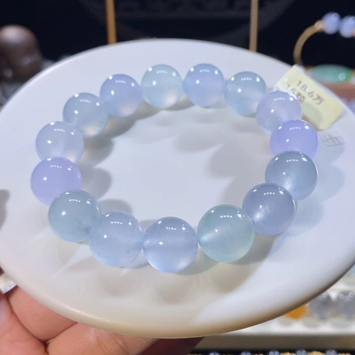 翡翠未镶嵌吊坠(不含链)翡翠高冰香草冰淇淋手串