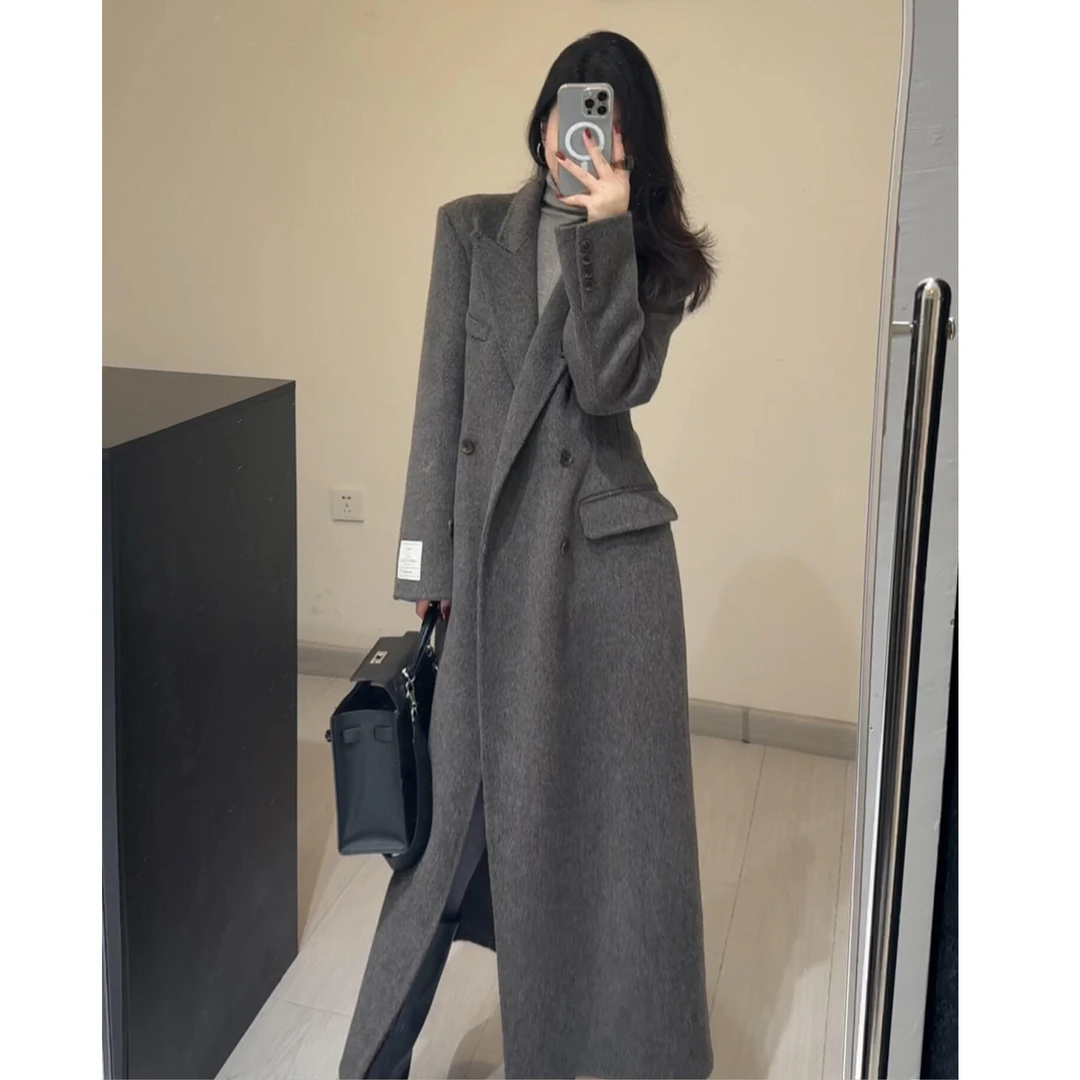 法式复古收腰沙漏型大衣女秋冬季新款老钱高级感通勤显瘦毛呢外套