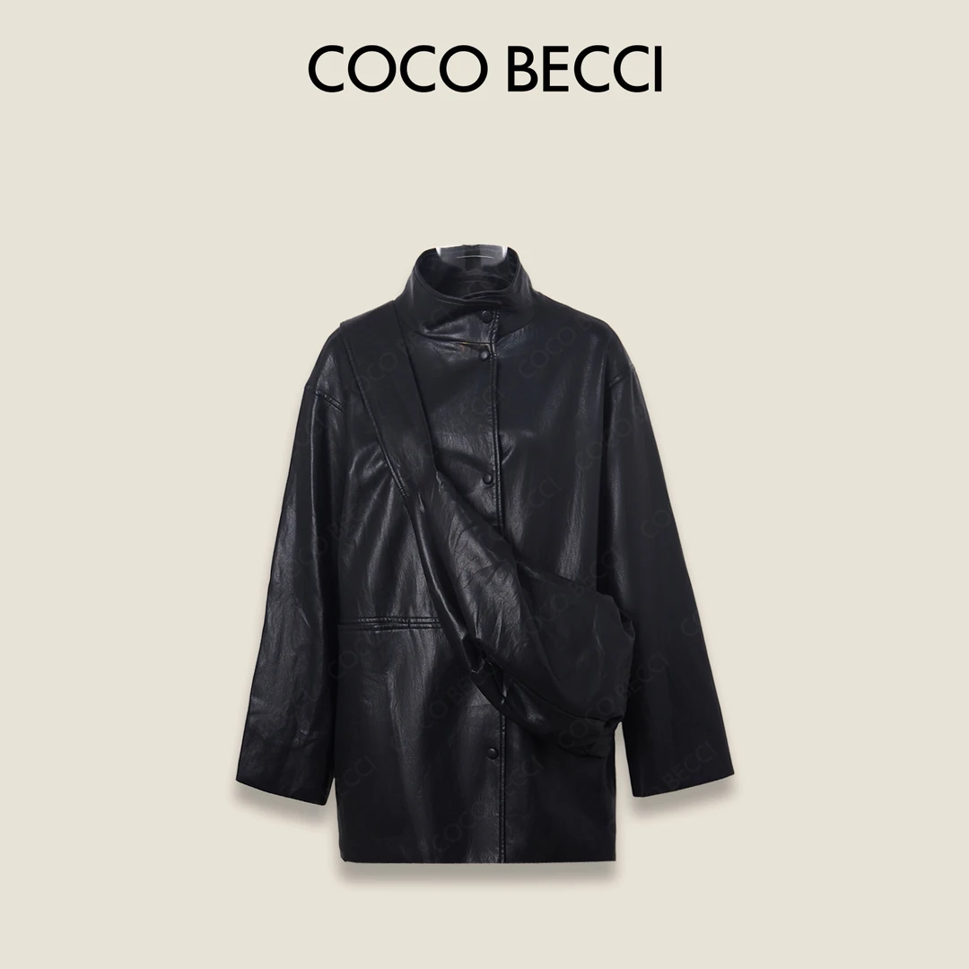 COCO BECCI【自由旅者】经典款时尚高级百搭皮衣外套CFLJC209018