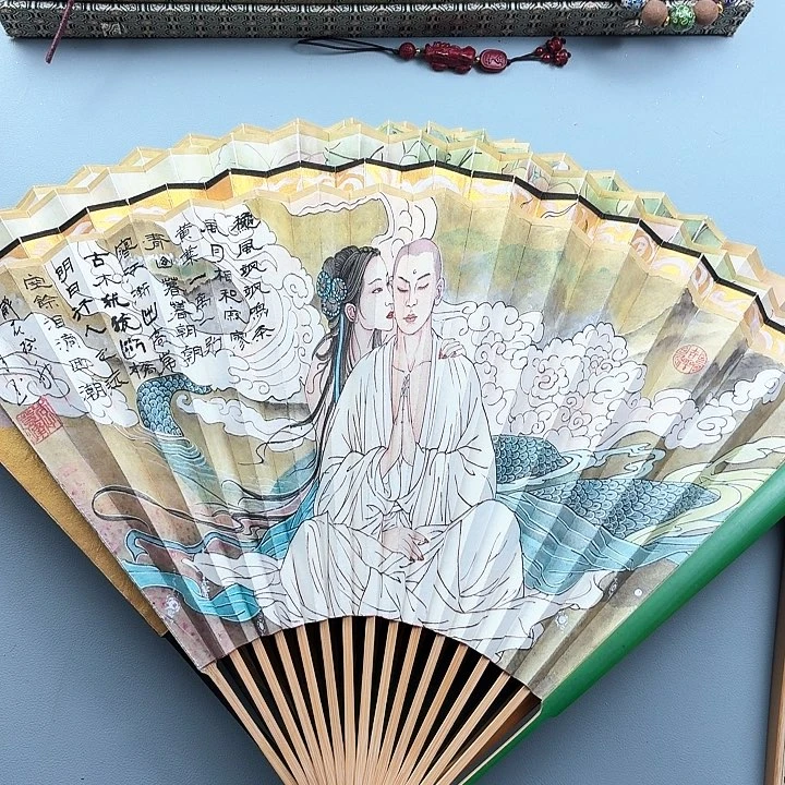 阿***酷扇子95寸16方2.0排扣扇面