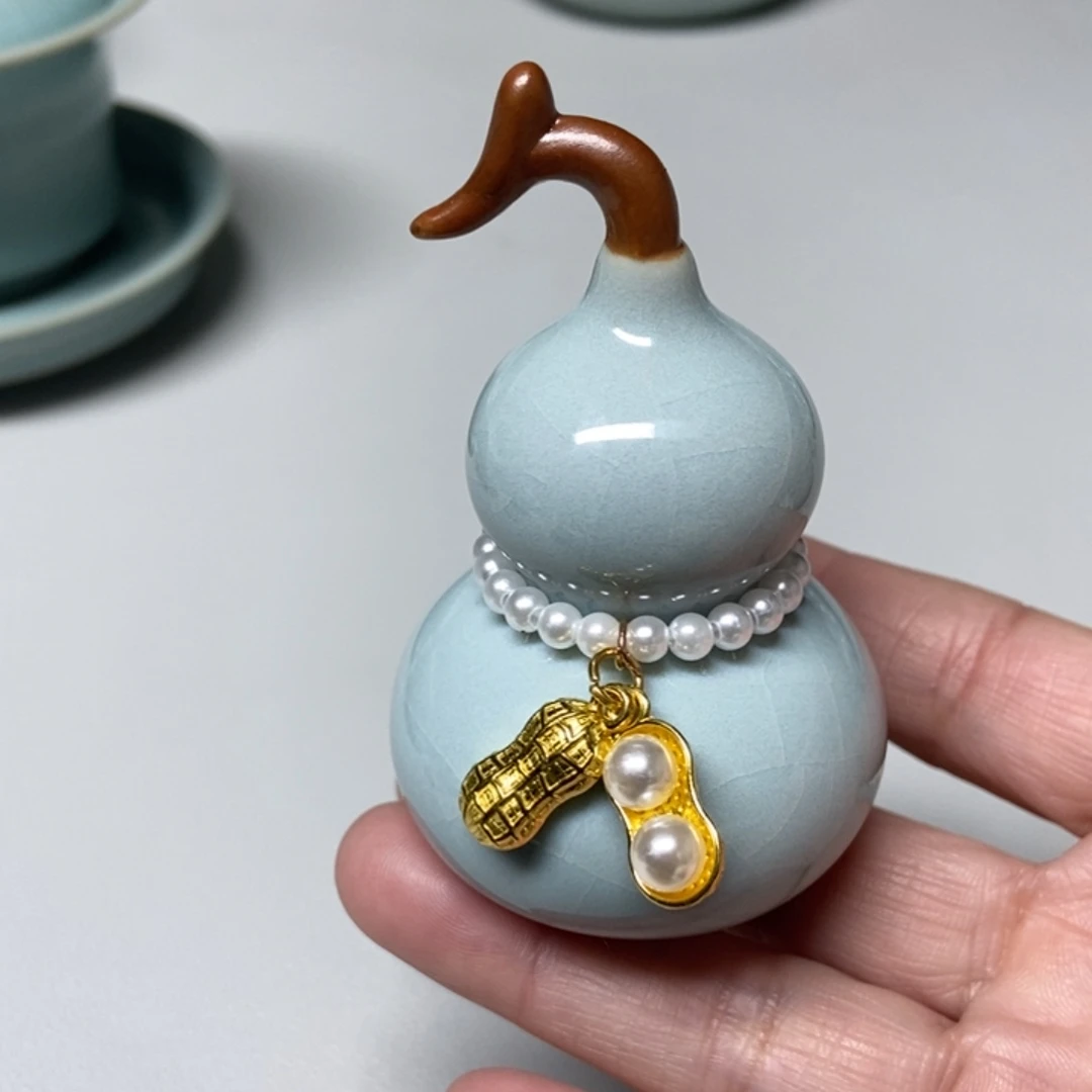 小葫芦茶宠带花生吊坠无礼盒