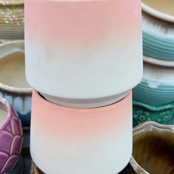 多肉绿植陶瓷花盆9.9包邮，有孔