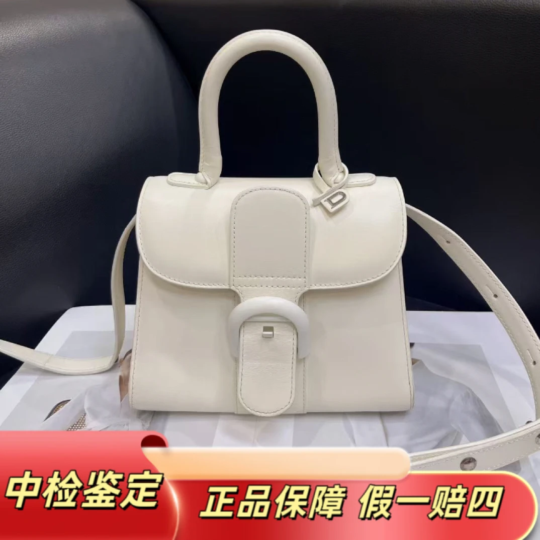 95新 Delvaux/德尔沃 Brillant小号白雪公主手拼色提包20*15*10