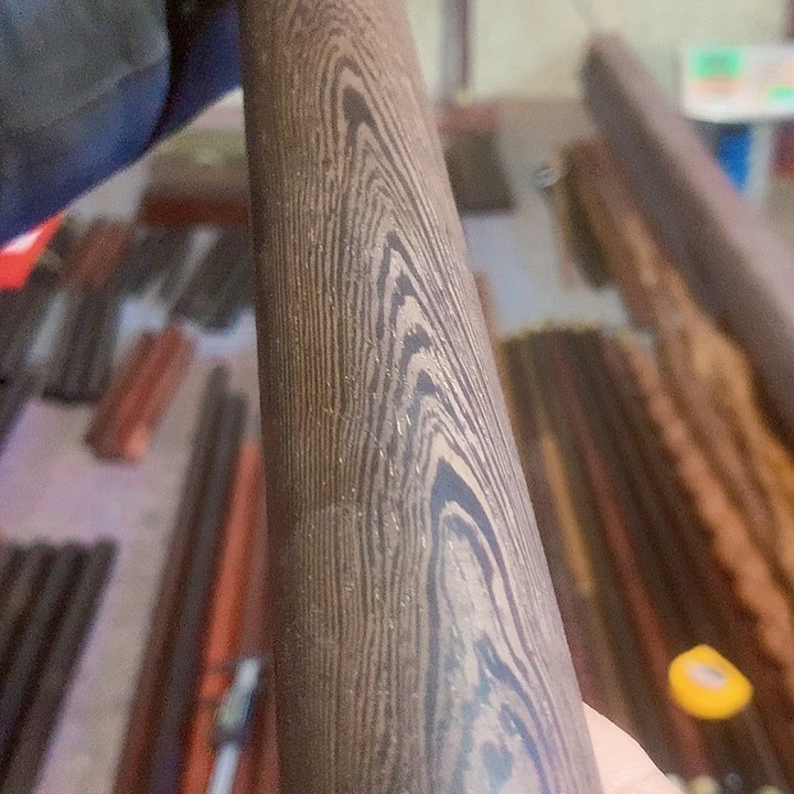 东非黑黄檀（紫光檀）李*生鸡翅木武术棍