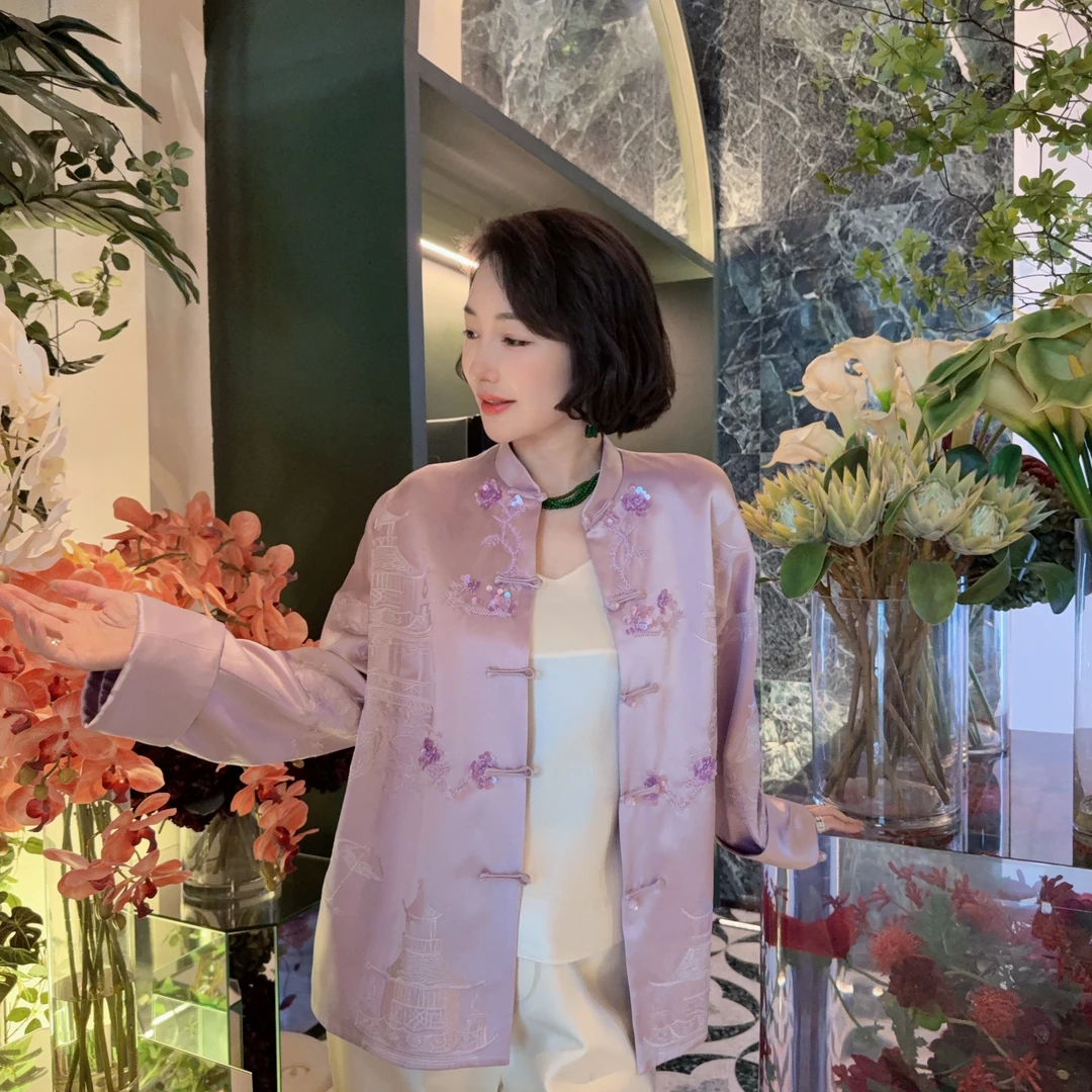 Betty Bairn【风安影】高端定制醋酸蝴蝶刺绣外套24B-BW7533