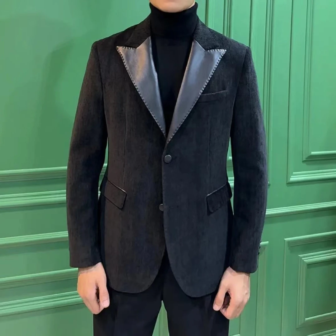 ZHALIPKAR2025新款高级感痞帅休闲西服上衣23660#