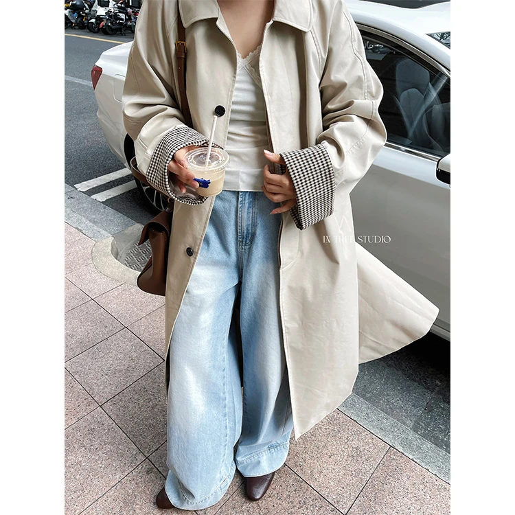 InTree张桶桶【反叛腿精】浅色水洗休闲直筒裤ZXA02024