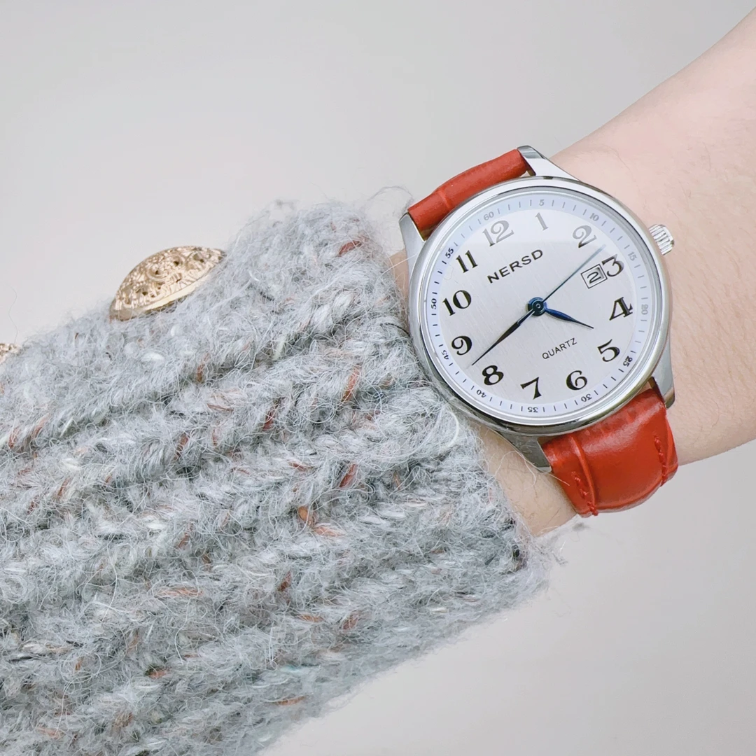 耐尔斯顿手表女牛皮带气质日历防水进口石英机芯撤柜少量库存