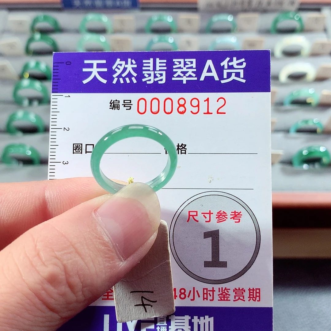 翡翠未镶嵌戒指14号