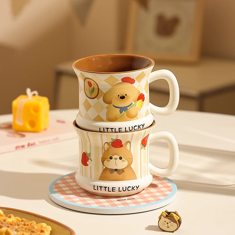 陶瓷马克杯女生高颜值家用可爱杯子伴手礼情侣杯咖啡杯水杯办公室