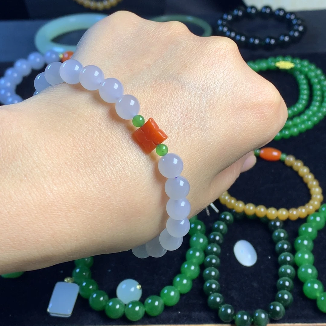 和田玉未镶嵌手链