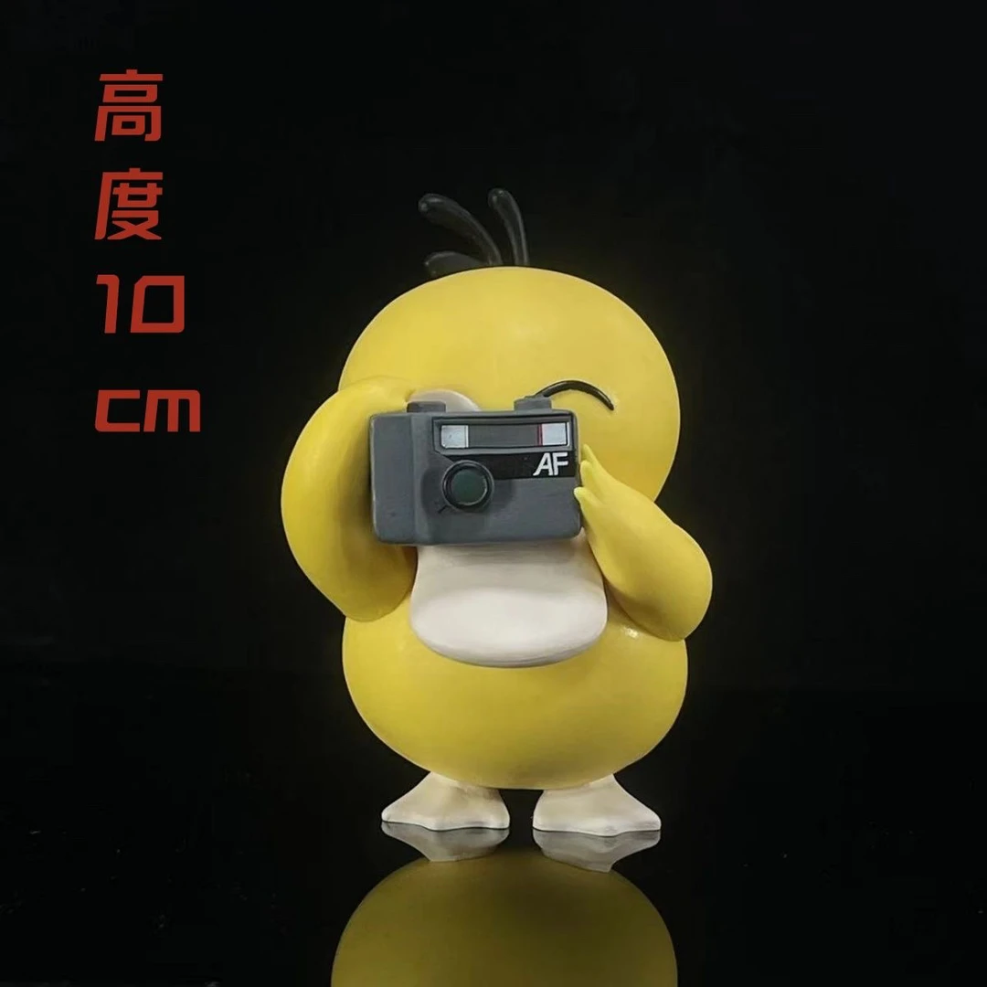 Q版神奇小宝贝宠物精灵可达鸭机箱车载照相手办摆件