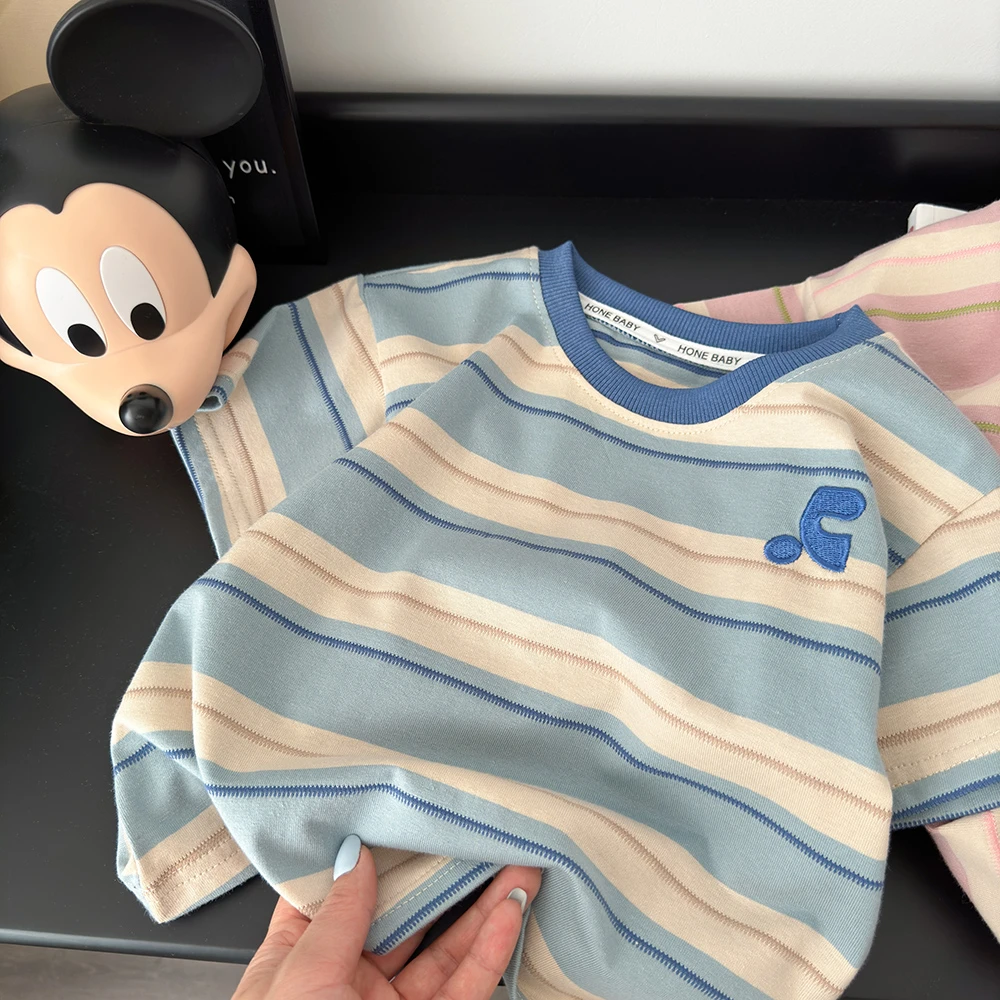 【刺绣亲子】儿童新款短袖T恤夏装宽松韩版上衣百搭洋气休闲打底衫