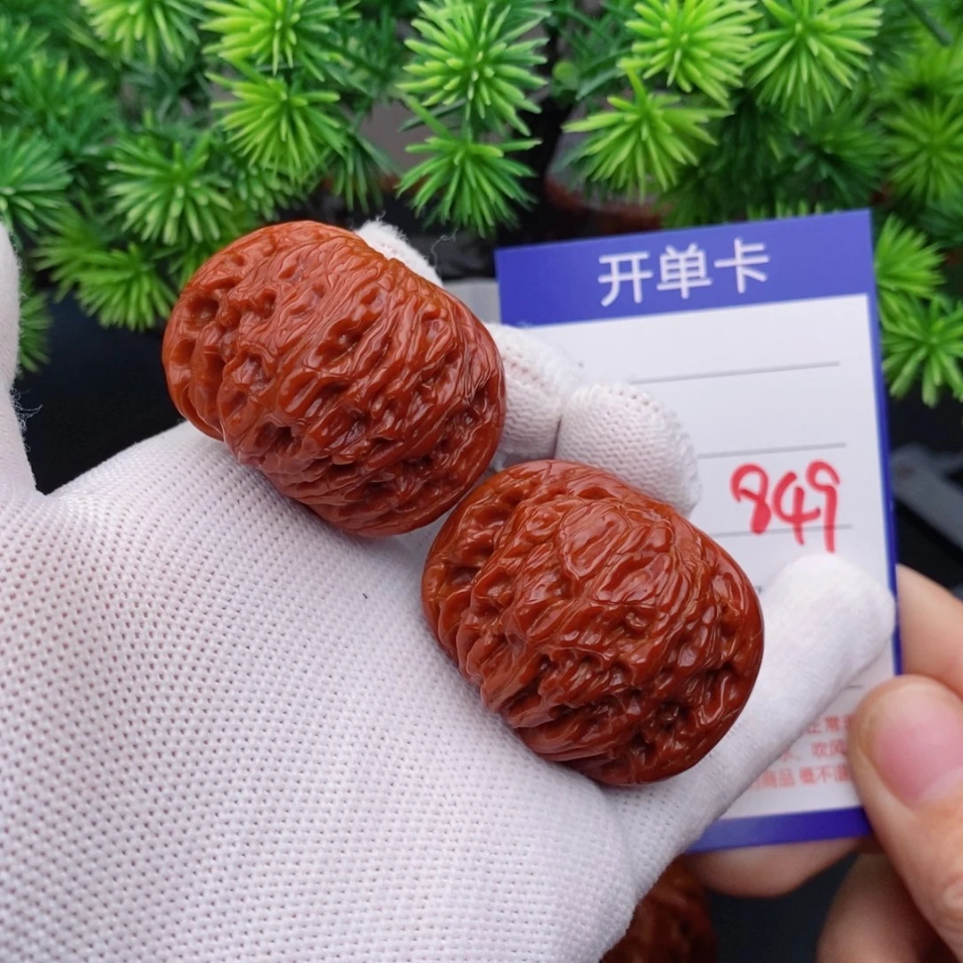 文玩核桃把件40磨盘849