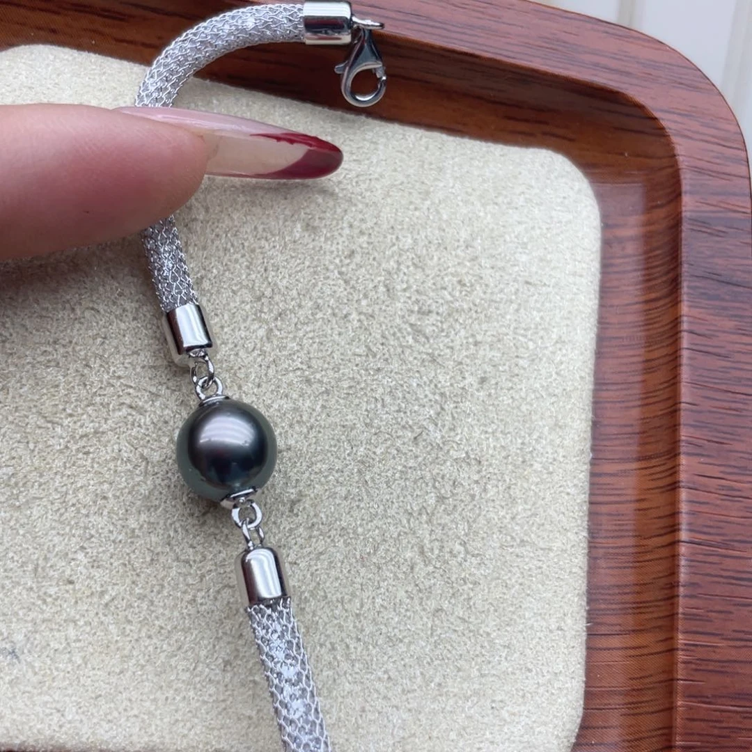 海水珍珠银S925镶嵌手链S143
