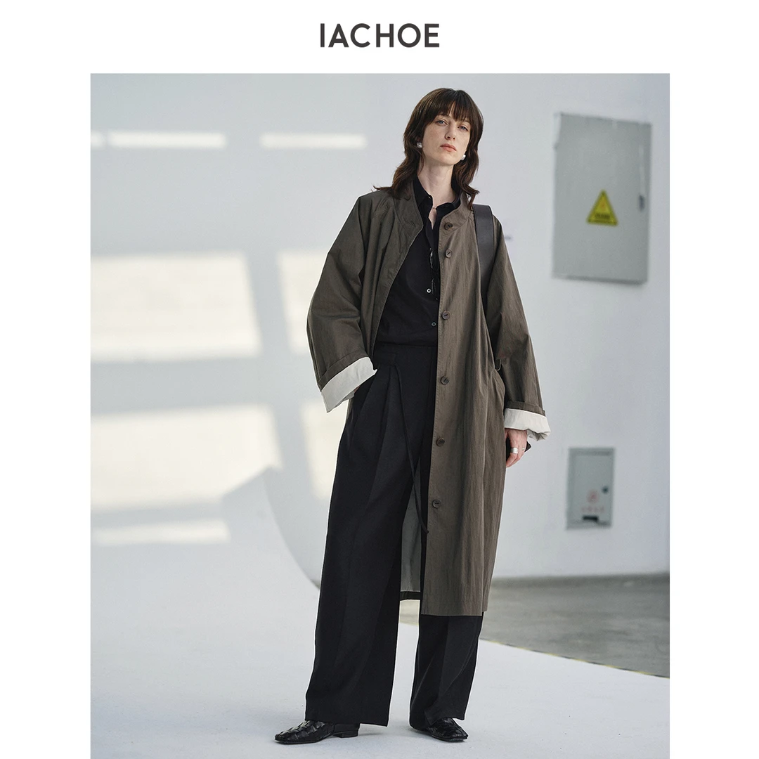 IACHOE中性风长款风衣3571509002