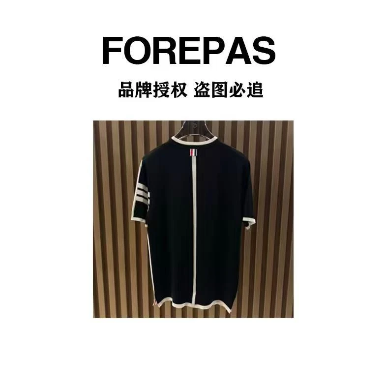 FOREPAS.2025新款拼色圆领T恤男女同款建议机洗编号041(靓姐专属)