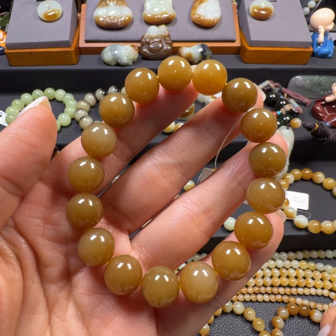 和田玉未镶嵌手链卡12