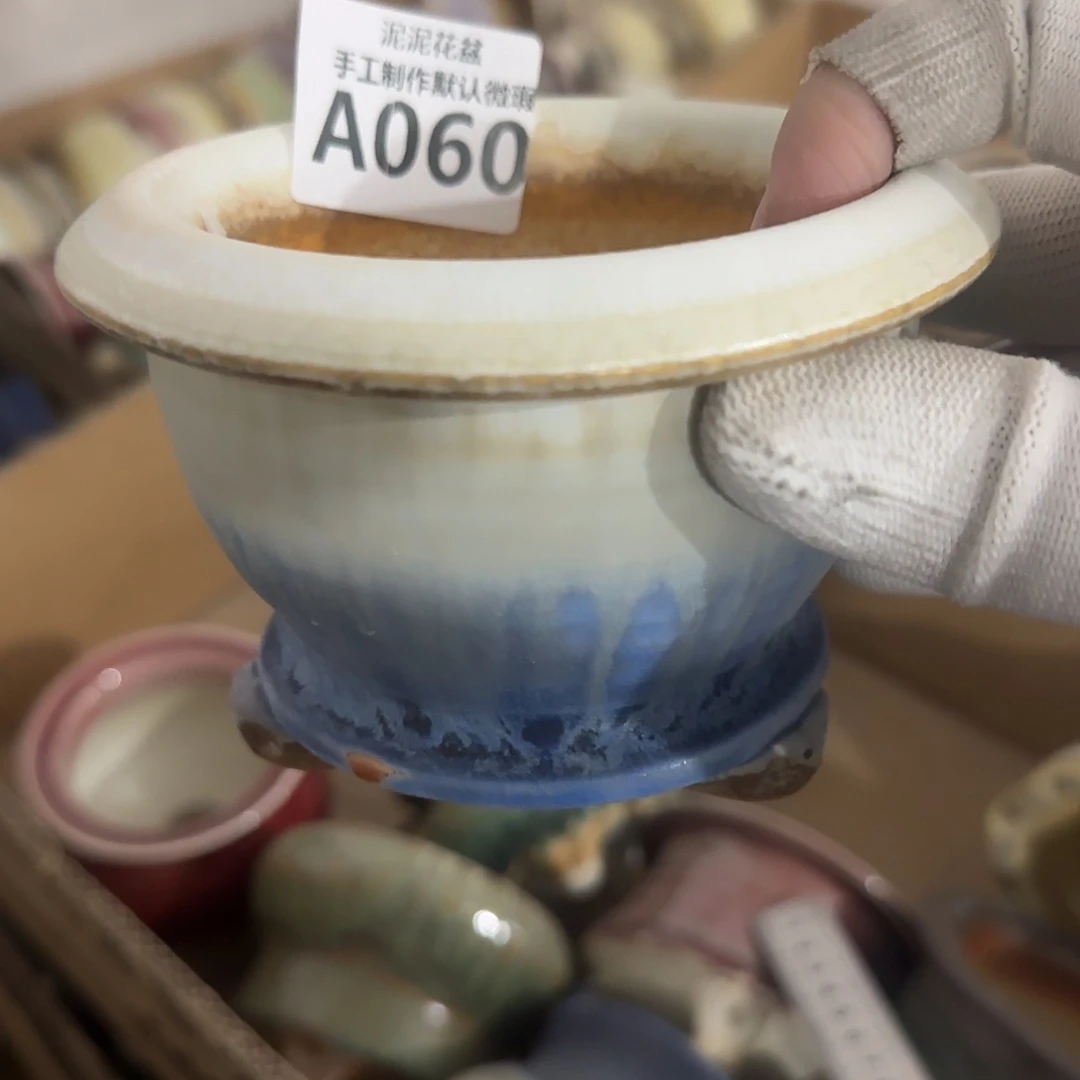 瓷片景德镇手工花盆