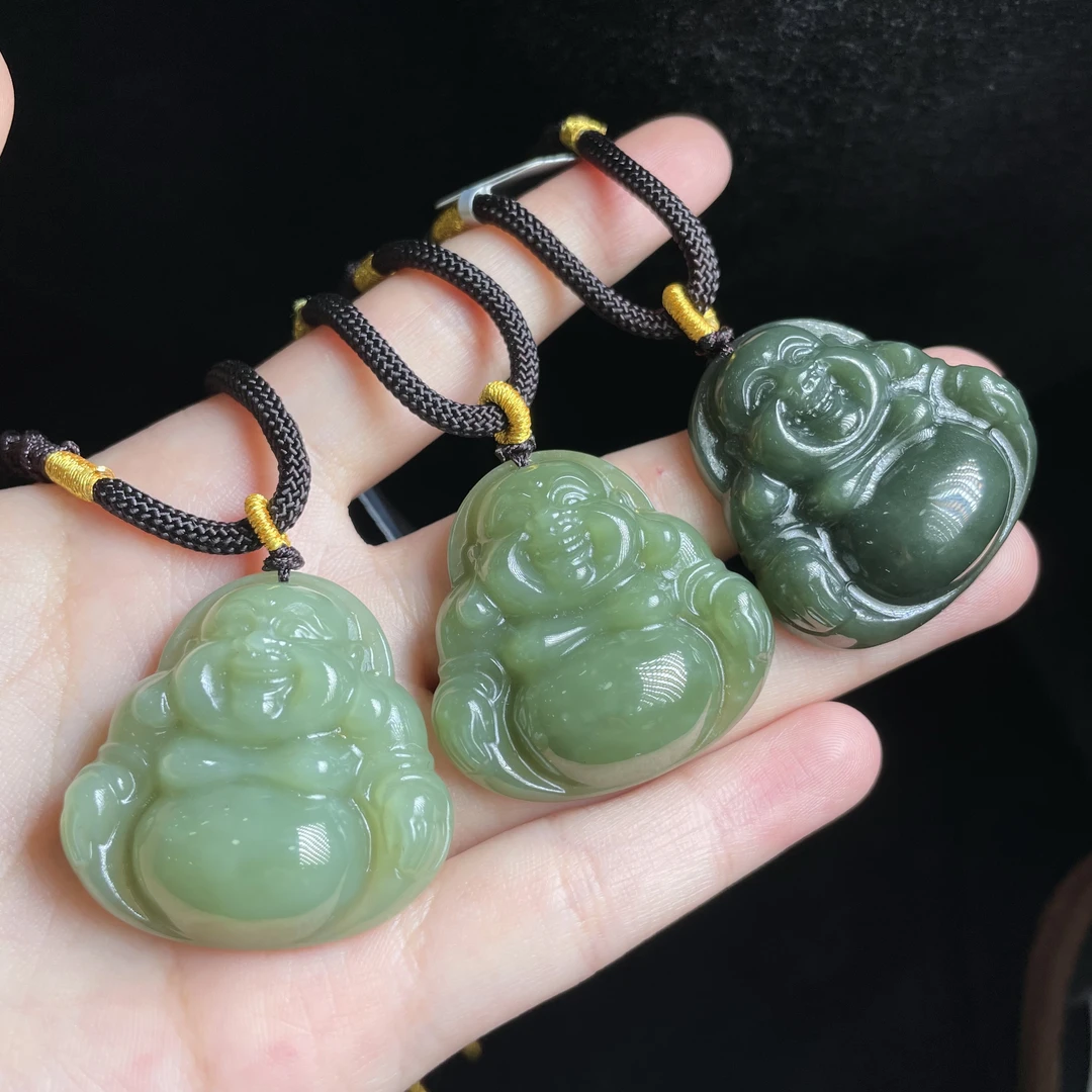 L【玉总珠宝】和田玉佛公吊坠-约34*10mm 多样性 发一CAN060739