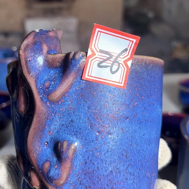 瓜***落瓷片钧瓷手工艺品杯子